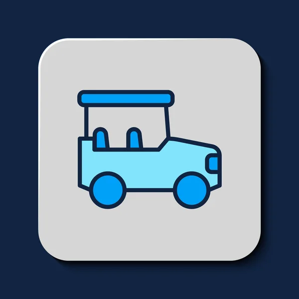 Vyplněný Obrys Safari Auto Ikona Izolované Modrém Pozadí Vektor — Stockový vektor