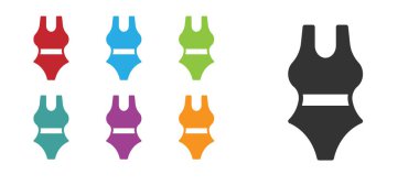 Siyah mayo simgesi beyaz arkaplanda izole edildi. Simgeleri renklendirin. Vektör.