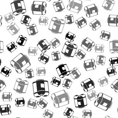 Siyah boya spreyi ikonu beyaz arka planda izole edilmiş kusursuz desen. Vektör