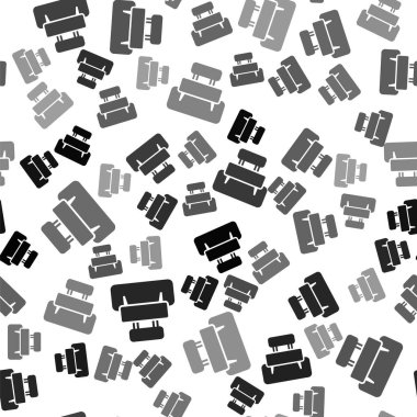 Siyah Benç simgesi beyaz arkaplanda izole edilmiş kusursuz desen. Vektör