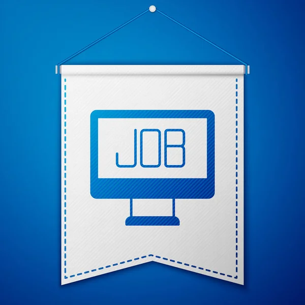 Blaues Jobsymbol Auf Blauem Hintergrund Rekrutierungs Oder Auswahlkonzept Humanressourcen Und — Stockvektor