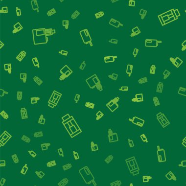 Hat Vape mod cihazını ve elektronik sigarayı pürüzsüz desene ayarlayın. Vektör