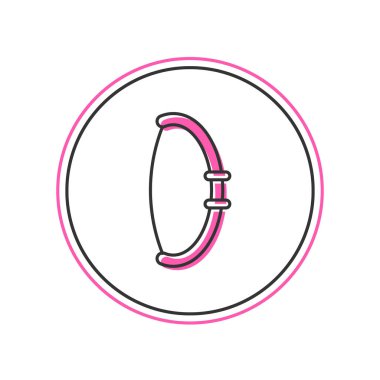 Beyaz arka planda izole edilmiş orta çağ yay simgesi. Ortaçağ silahı. Vektör