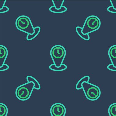 Çizgi Zaman dilimi simgesi mavi arkaplanda izole edilmiş kusursuz desen. Vektör