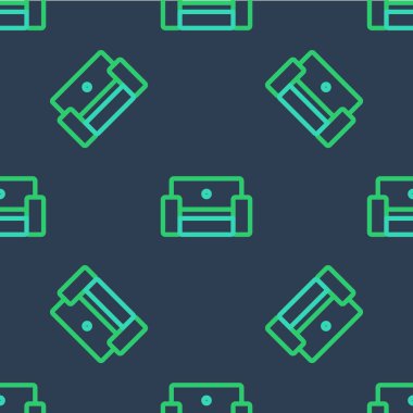 Hat Kol Koltuğu simgesi mavi arka planda izole edilmiş. Vektör