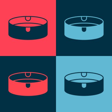 Pop sanat küllüğü simgesi renk arkaplanında izole edildi. Vektör