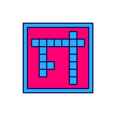 Doldurulmuş bingo simgesi beyaz arkaplanda izole edildi. Amerikan tombala oyunu için piyango biletleri. Vektör