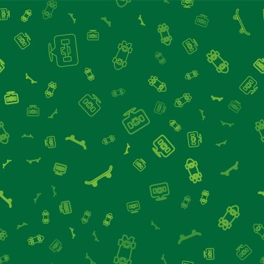 Çizgili kaykay tekerleği ve uzun kaykay ya da kaykayı pürüzsüz bir şekilde ayarlayın. Vektör