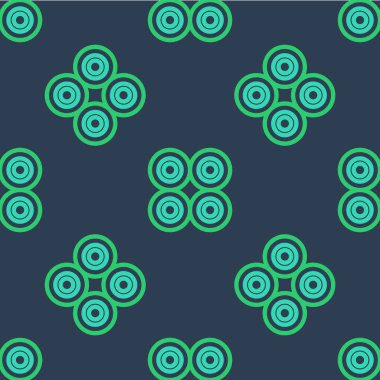 Çizgi kaykay tekerleği simgesi mavi arka planda izole edilmiş. Kaykay tekerleği. Vektör