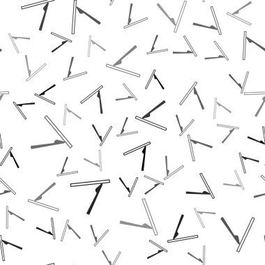 Siyah tıbbi cerrahi neşter alet ikonu beyaz arkaplandaki kusursuz deseni izole etti. Tıbbi alet. Vektör.