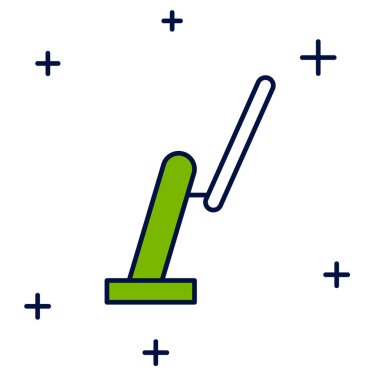 Doldurulmuş Windscreen sileceği simgesi beyaz arkaplanda izole edildi. Vektör