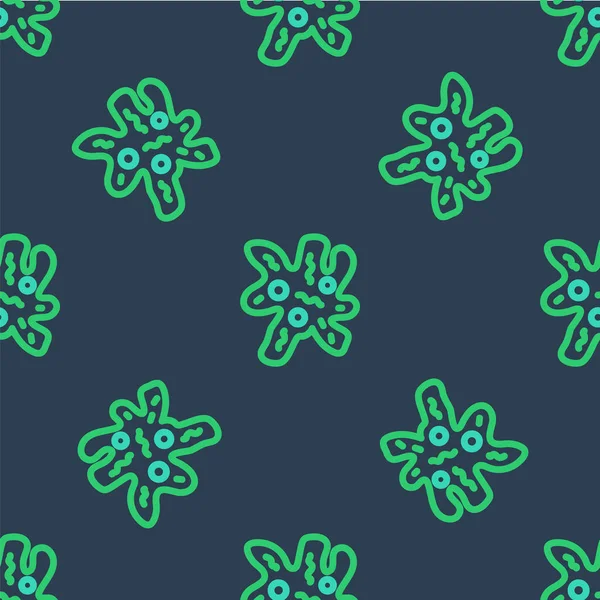 Hücre simgesi mavi arkaplanda izole edilmiş. Vektör