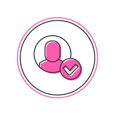 Filled outline Worker icon isolated on white background. Business avatar symbol user profile icon. Male user sign.  Vector