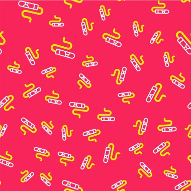 Cigar simgesi kırmızı arkaplanda izole edilmiş. Vektör