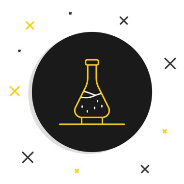 Beyaz arka planda izole edilmiş şarap ikonu çizgisi. Renkli taslak konsepti. Vektör