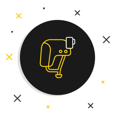 Çizgi kaykayı başlığı simgesi beyaz arkaplanda izole edildi. Olağanüstü bir spor. Spor malzemeleri. Renkli taslak konsepti. Vektör