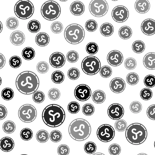 Black Shield Wikinger Ikone Isoliert Nahtlose Muster Auf Weißem Hintergrund — Stockvektor