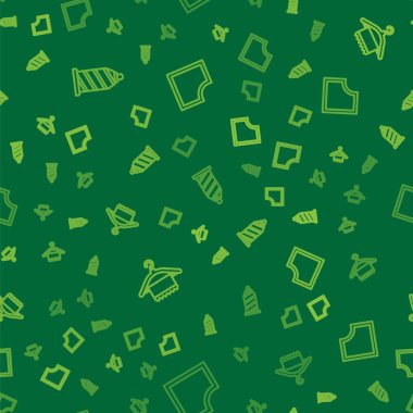 Çizgi dikiş ipliği, elbise askısı ve desen kusursuz. Vektör