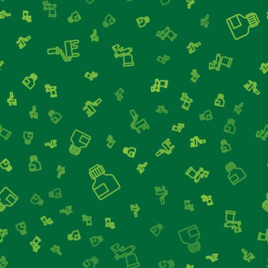 Boya fırçası, boya, gouache, kavanoz, boya ve sprey tabancayı kusursuz desenlere ayarlayın. Vektör