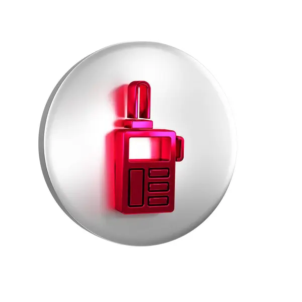 Red Walkie Talkie Icon Isolated Transparent Background Portable Radio Transmitter — Stock Photo, Image