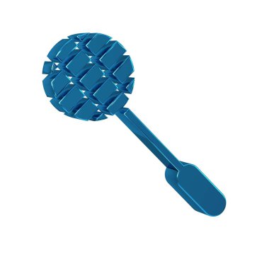 Mavi Tenis raket simgesi şeffaf arkaplanda izole edildi. Spor malzemeleri.. .