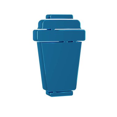 Mavi Su filtresi kartuş simgesi şeffaf arkaplanda izole. .