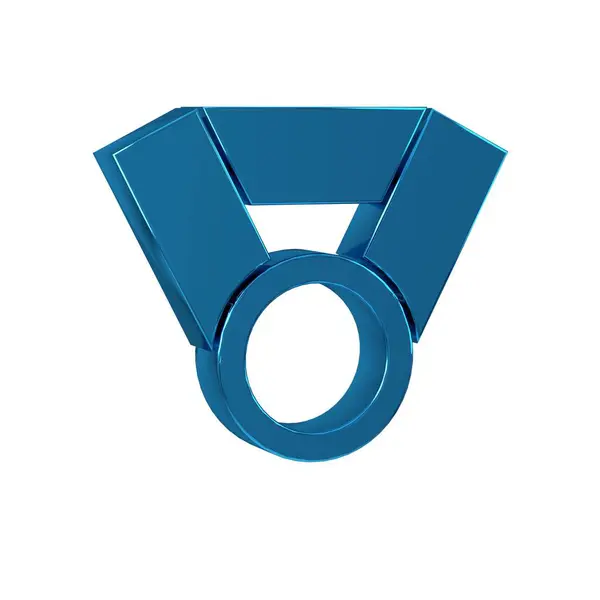 Icono Medalla Azul Aislado Sobre Fondo Transparente Signo Logro Del — Foto de Stock