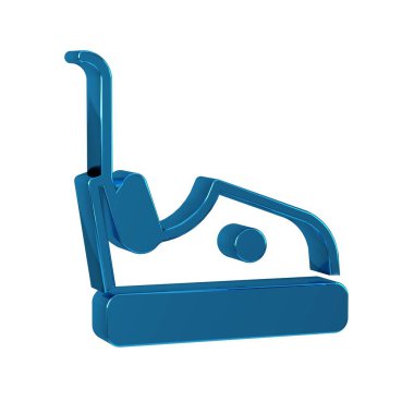 Mavi Çarpışan araba simgesi şeffaf arkaplanda izole edildi. Eğlence parkı. Çocuklar için eğlence parkı, eğlence parkı. .