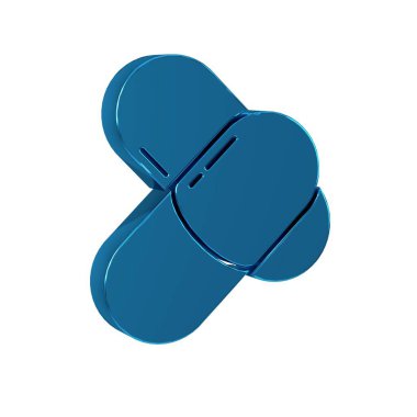 Mavi Spor, vücut geliştirme, protein enerji içeceği ve şeffaf arka planda izole edilmiş yiyecek ikonu.. .