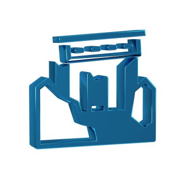 Mavi Kadim harabeleri şeffaf arkaplanda izole edilmiş simge. .