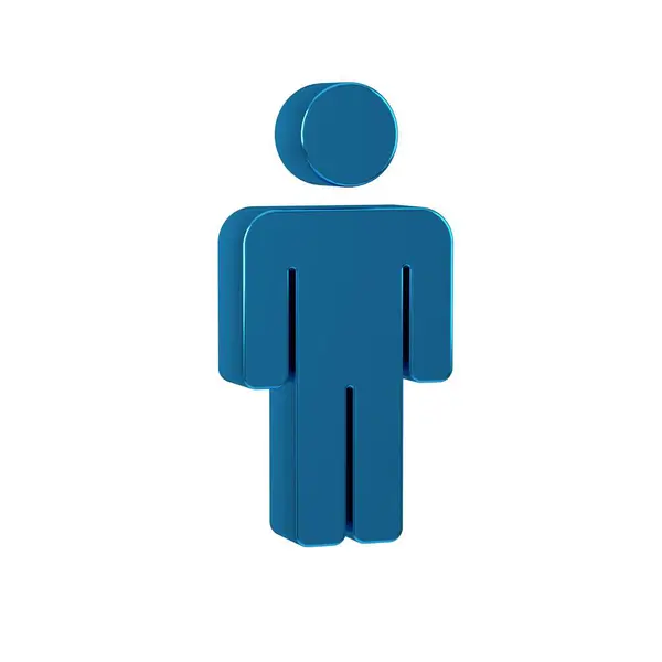 Blue User of man icon isolated on transparent background. Business avatar symbol user profile icon. Male user sign. .