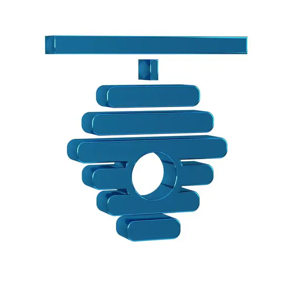 Blue Hive for bees icon isolated on transparent background. Beehive symbol. Apiary and beekeeping. Sweet natural food. .