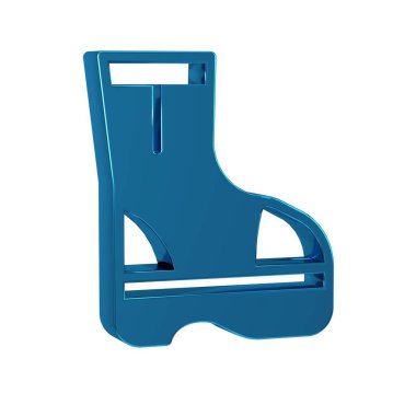 Mavi Ateş çizmeleri simgesi şeffaf arkaplanda izole edildi. .