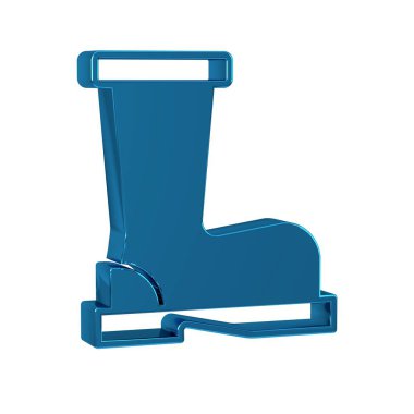 Mavi Ateş çizmeleri simgesi şeffaf arkaplanda izole edildi. .