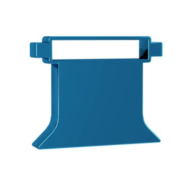 Mavi Boş Fotoğraf Stüdyosu simgesi şeffaf arkaplanda izole edildi. Ekran arkaplanı. .