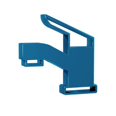 Mavi Su musluk simgesi şeffaf arkaplanda izole edildi. .