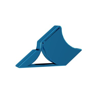 Mavi Kaykay Parkı simgesi şeffaf arkaplanda izole edildi. Rampa seti, paten parkı için merdiven. Sıra dışı spor. .