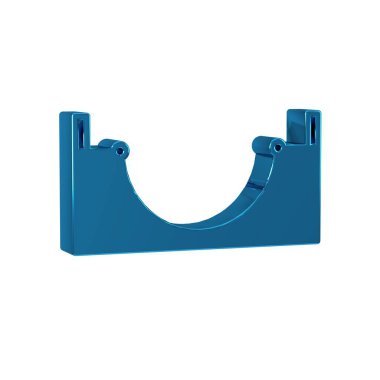 Mavi Kaykay Parkı simgesi şeffaf arkaplanda izole edildi. Rampa seti, paten parkı için merdiven. Sıra dışı spor. .