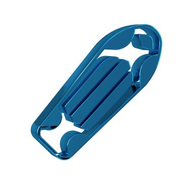 Mavi Kaykay Güvertesi simgesi şeffaf arkaplanda izole edildi. Olağanüstü bir spor. Spor malzemeleri.. .