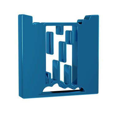 Mavi Şelale simgesi şeffaf arkaplanda izole edildi. 