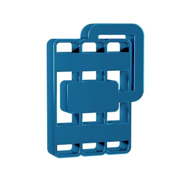 Mavi Patlayıcı bomba çubuğu ve saydam arkaplanda izole edilmiş zamanlayıcı ikonu. Saatli bomba - patlama tehlikesi kavramı. 