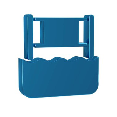 Mavi Su voleybol ağı simgesi şeffaf arkaplanda izole edildi. 