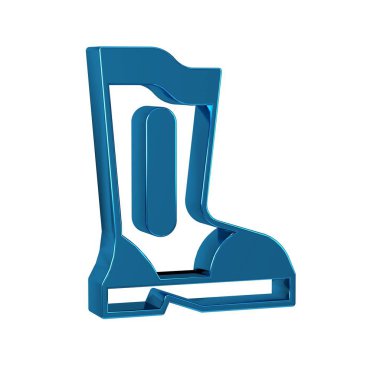 Mavi Ateş çizmeleri simgesi şeffaf arkaplanda izole edildi. 