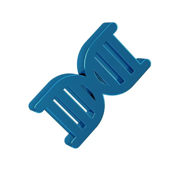 Blue DNA symbol icon isolated on transparent background. .