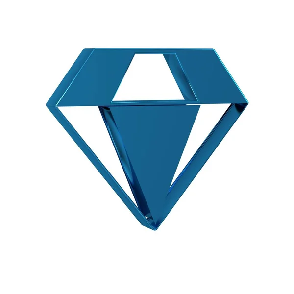 Blue Diamond icon isolated on transparent background. Jewelry symbol. Gem stone. .