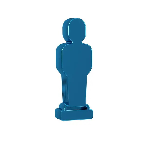 Blue Movie trophy icon isolated on transparent background. Academy award icon. Films and cinema symbol.