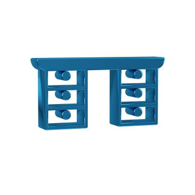 Mavi Ofis masa simgesi şeffaf arkaplanda izole edildi. 