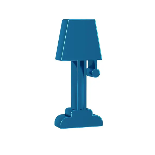 Blue Floor lamp icon isolated on transparent background.
