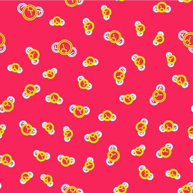 Hız göstergesi simgesi kırmızı arkaplanda izole edilmiş. Vektör