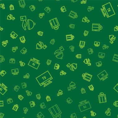 Sırayı tepsi, akıllı televizyon ve kaldırma ile kaplayın. Vektör